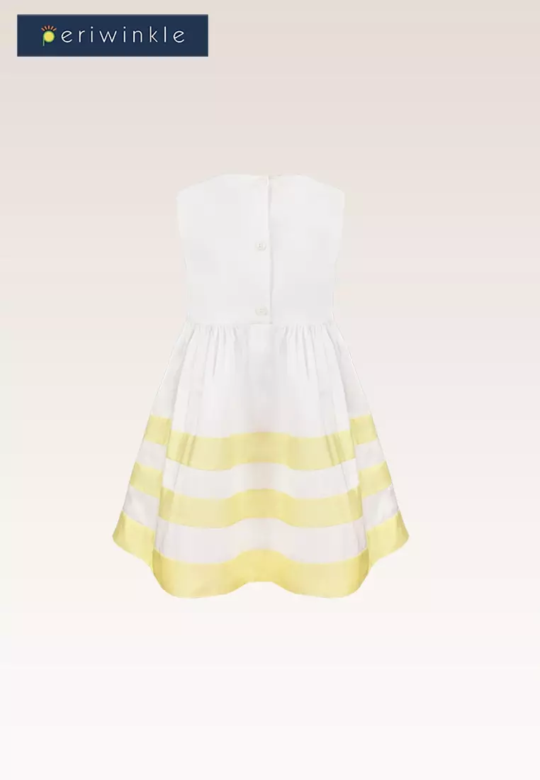 Orabella Girls Yellow Ruffled Dress