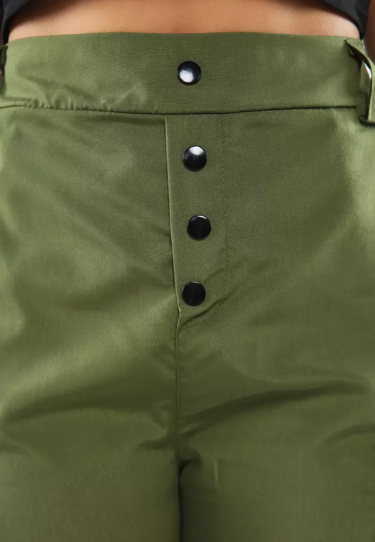 Style up Cargo Belted Pant in Green
