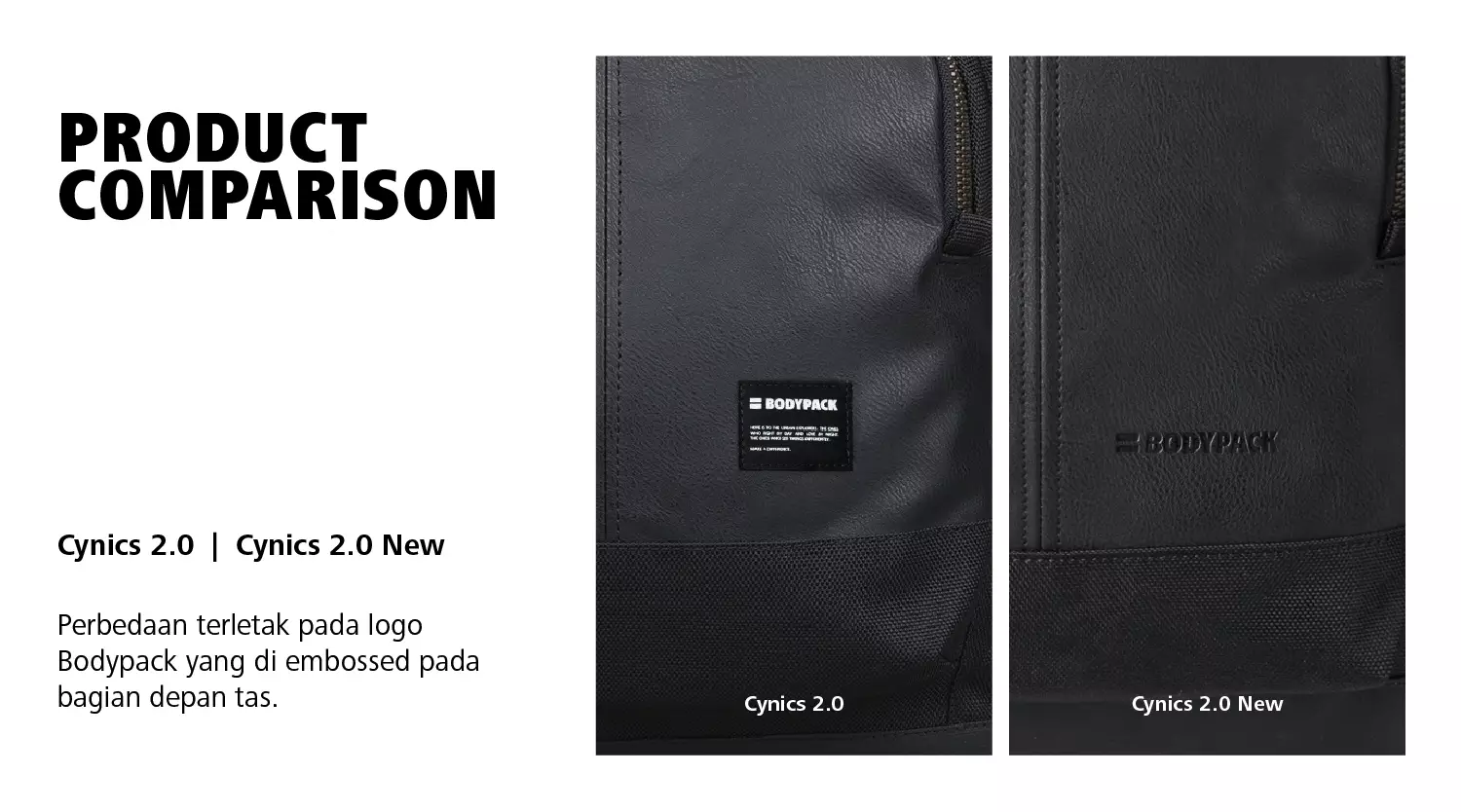 Cynics 2.0 Laptop Backpack 14 Inch Tas Ransel Kerja Kuliah Sekolah Classic - Hitam