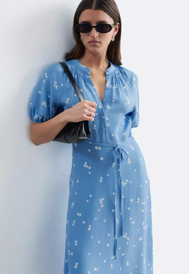 Tie-Waist Midi Dress