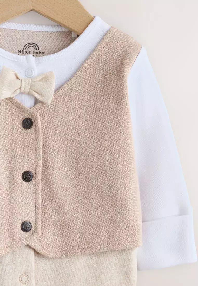Smart Bow Tie Baby Sleepsuit