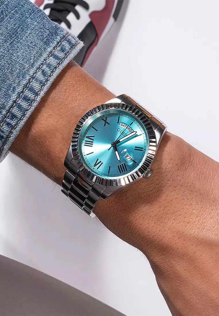 Guess GW0265G11 - Jam Tangan Wanita - Silver Tone - Stainless Steel