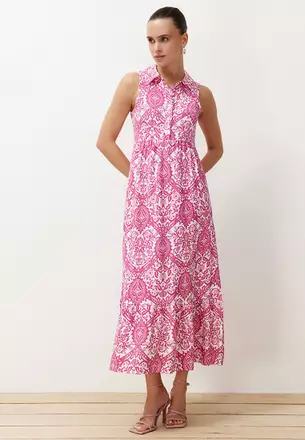 chinese dress ladies Fall Flower Print Cutout Long Sleeve Maxi Dress