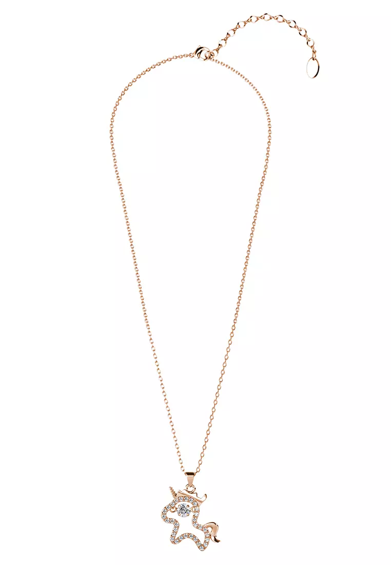 Dancing Shio Pendant Horse ( Kuda ) RG - Kalung Crystal Swarovski by Her Jewellery