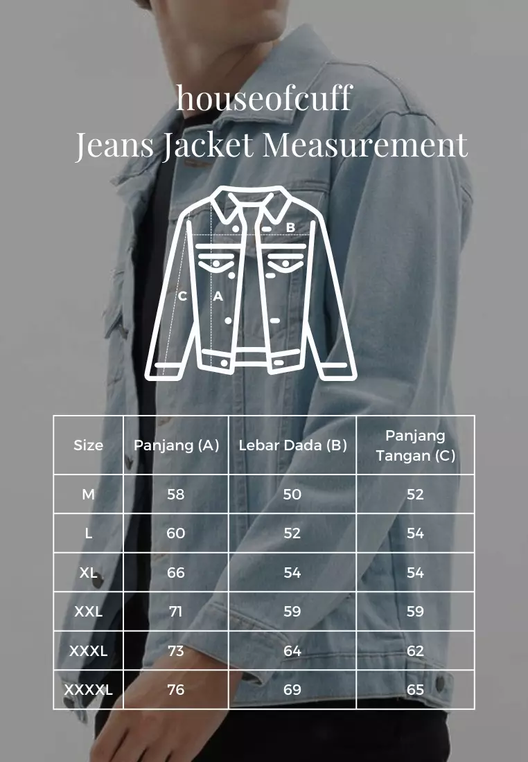 Houseofcuff Jaket Jeans Pria Motif Crunk Jaket Denim Hijau Tua
