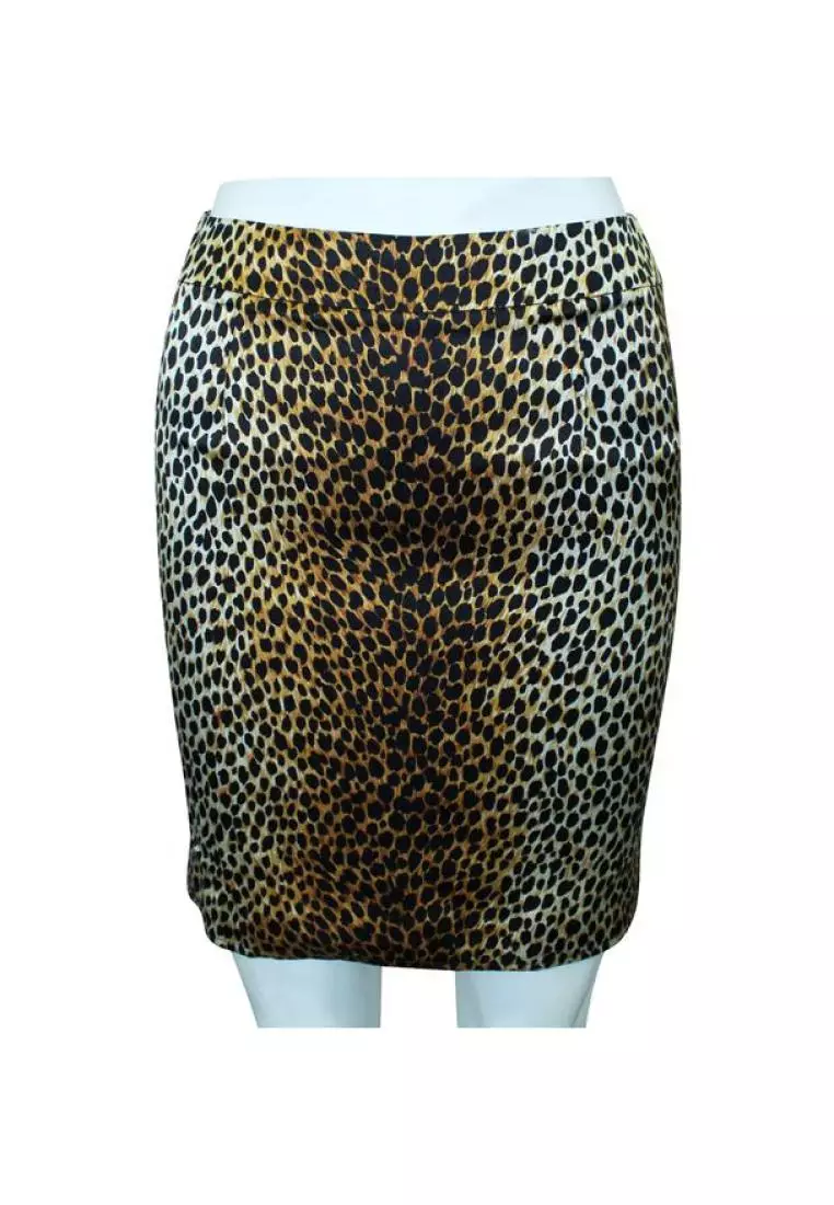 Silk leopard hotsell pencil skirt