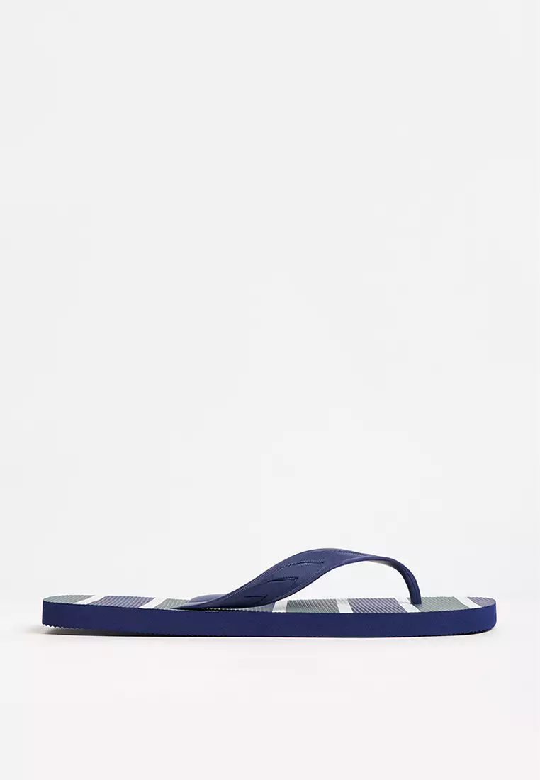 Men's Flip Flops with Printed Stripes