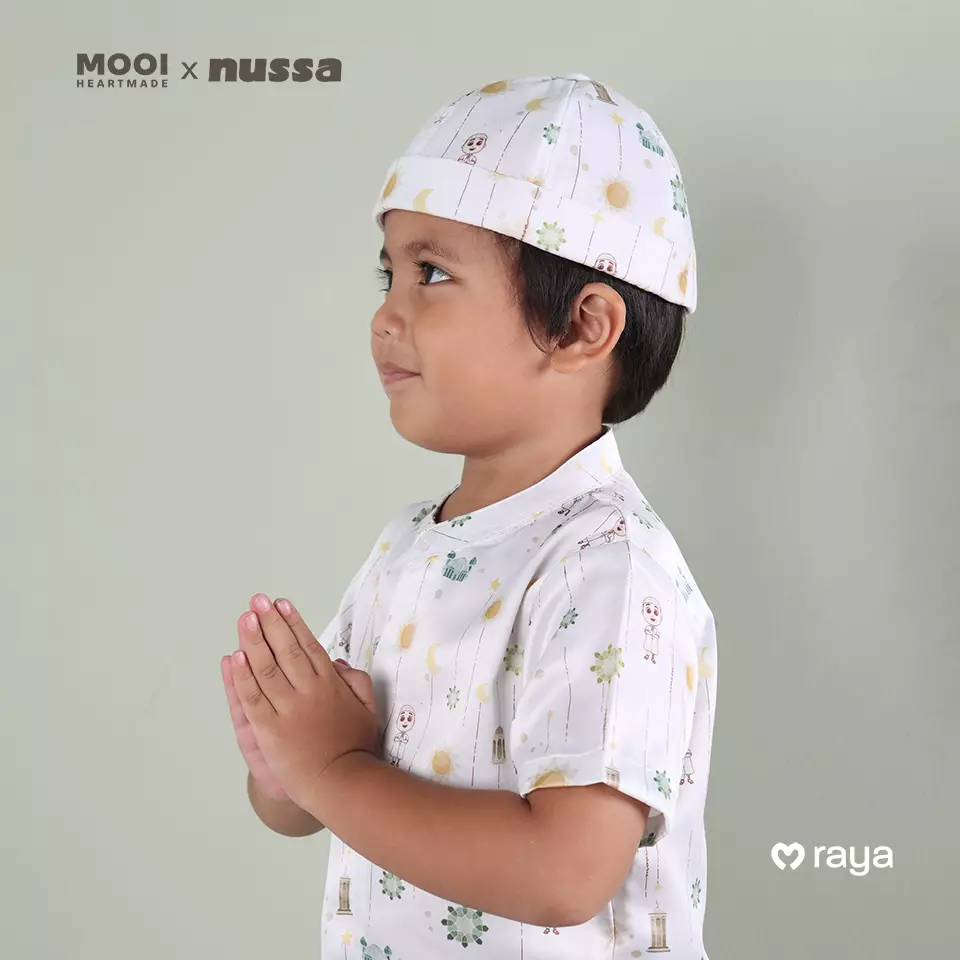 Mooi x Nussa Peci Print Peci Anak Laki - Laki Raya Collection
