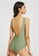 Shapes and Curves green Deep V Back Swimwear One Piece Swimsuit 74DB3US807206CGS_4