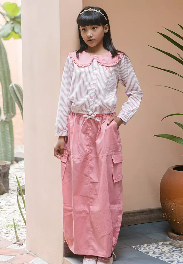 Maxi Skirt/ Rok panjang Anak/ Rodeo Junior Girl Pink Blush
