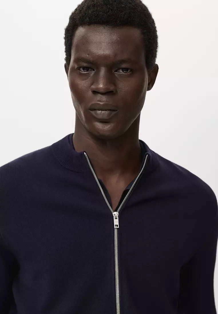 Zipped Knit Cardigan