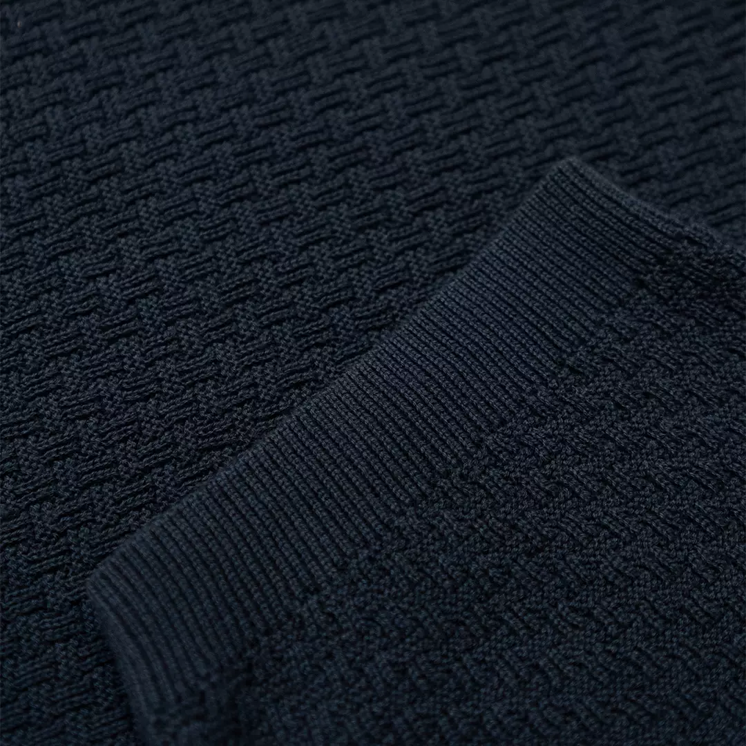 Kale ROGER NAVY / Atasan Rajut Pria / Sweater Rajut Tangan Pendek / Baju Pria