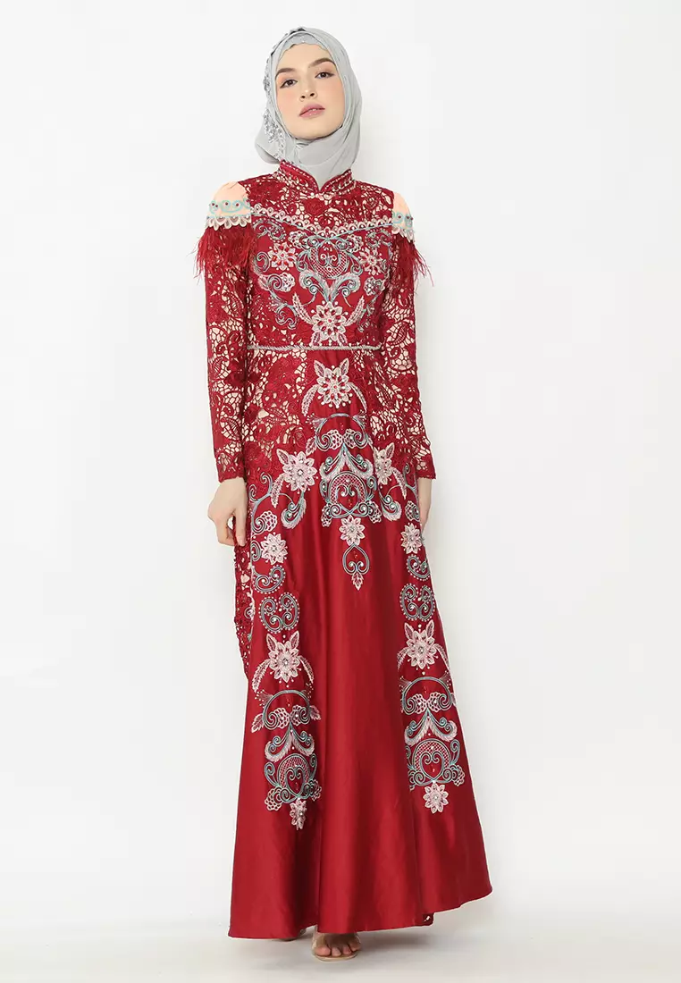 Bibiq Gamis Brokat Satin