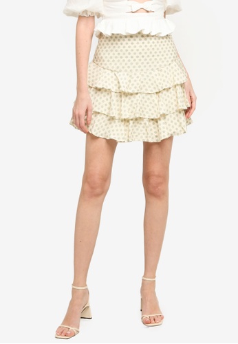 mini skirt with ruffle hem