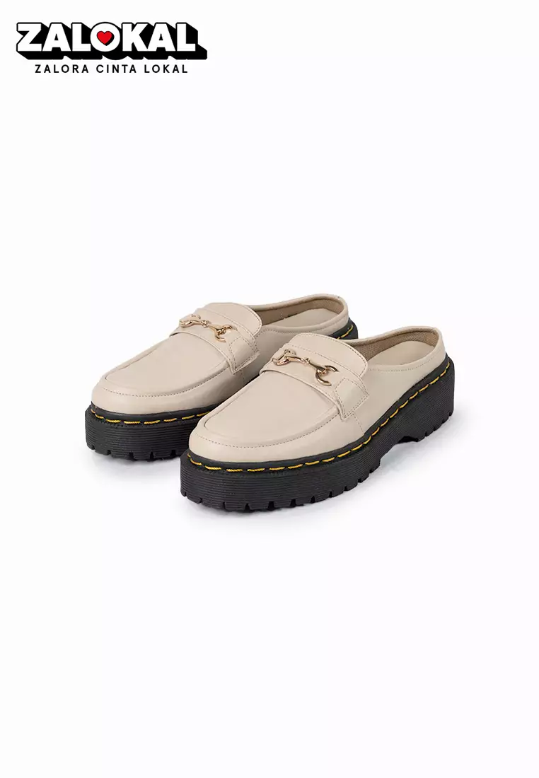 SEIS Lexi Loafers Mules Wanita - CREAM