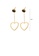 Glamorousky silver Simple and Sweet Plated Gold Hollow Heart-shaped Tassel 316L Stainless Steel Earrings 0E56EAC79BF5C5GS_2