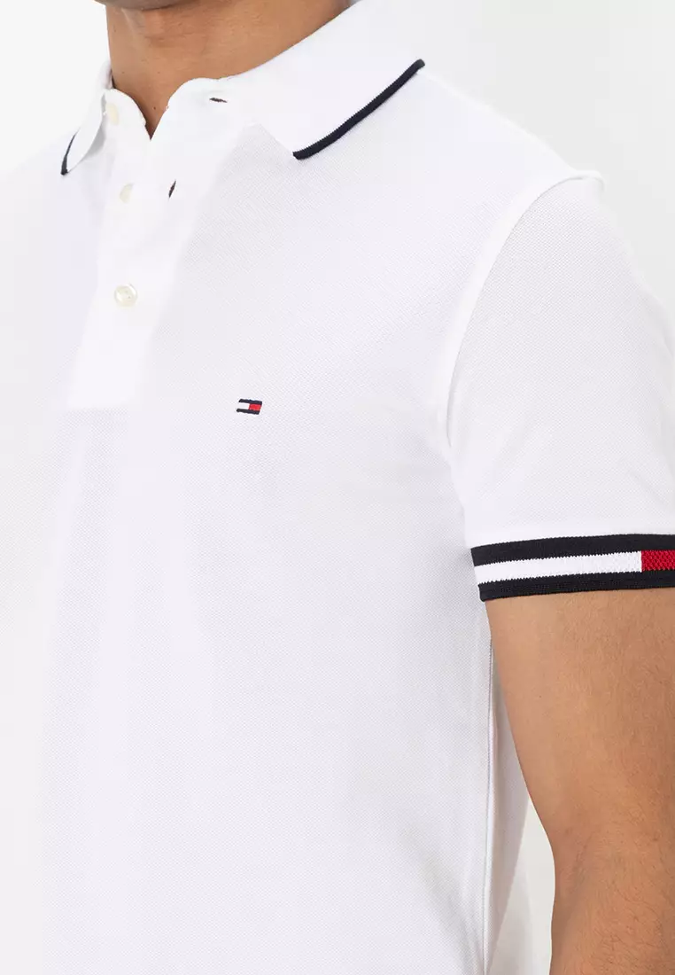 Flag Cuff Slim Fit Polo Shirt - Tommy Mainline