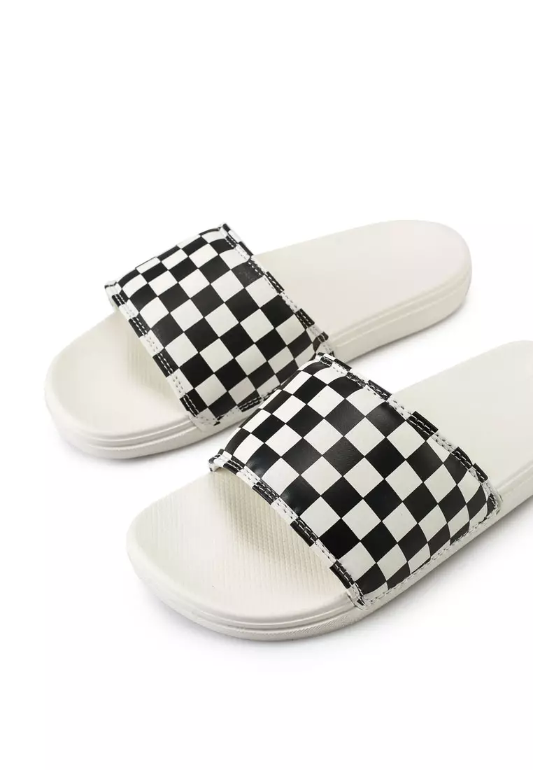 Vans checkerboard slides price clearance
