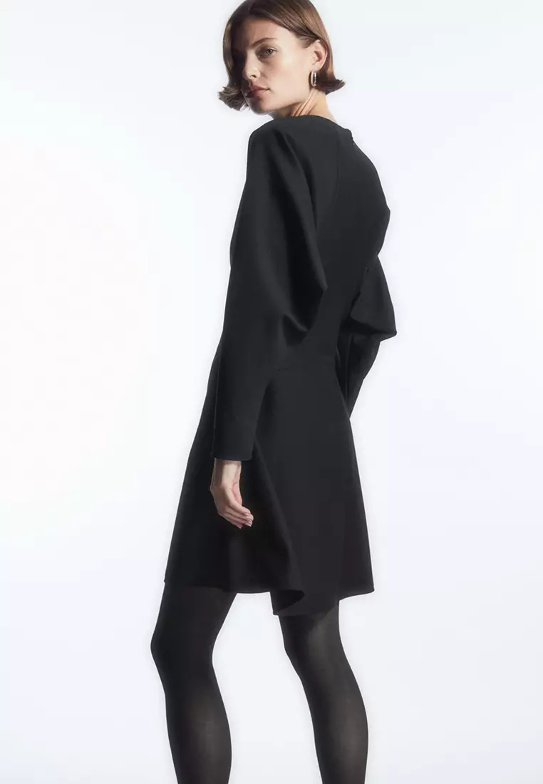 Sculpted Wool-Blend Mini Dress