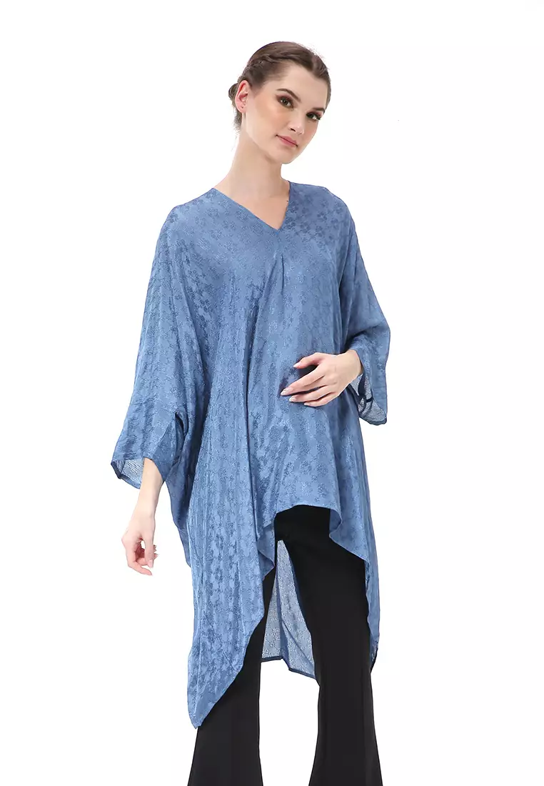 Olaf Atasan Wanita Tunik Kebaya Batik Simple Material Viscose ORIGINAL - Turquise