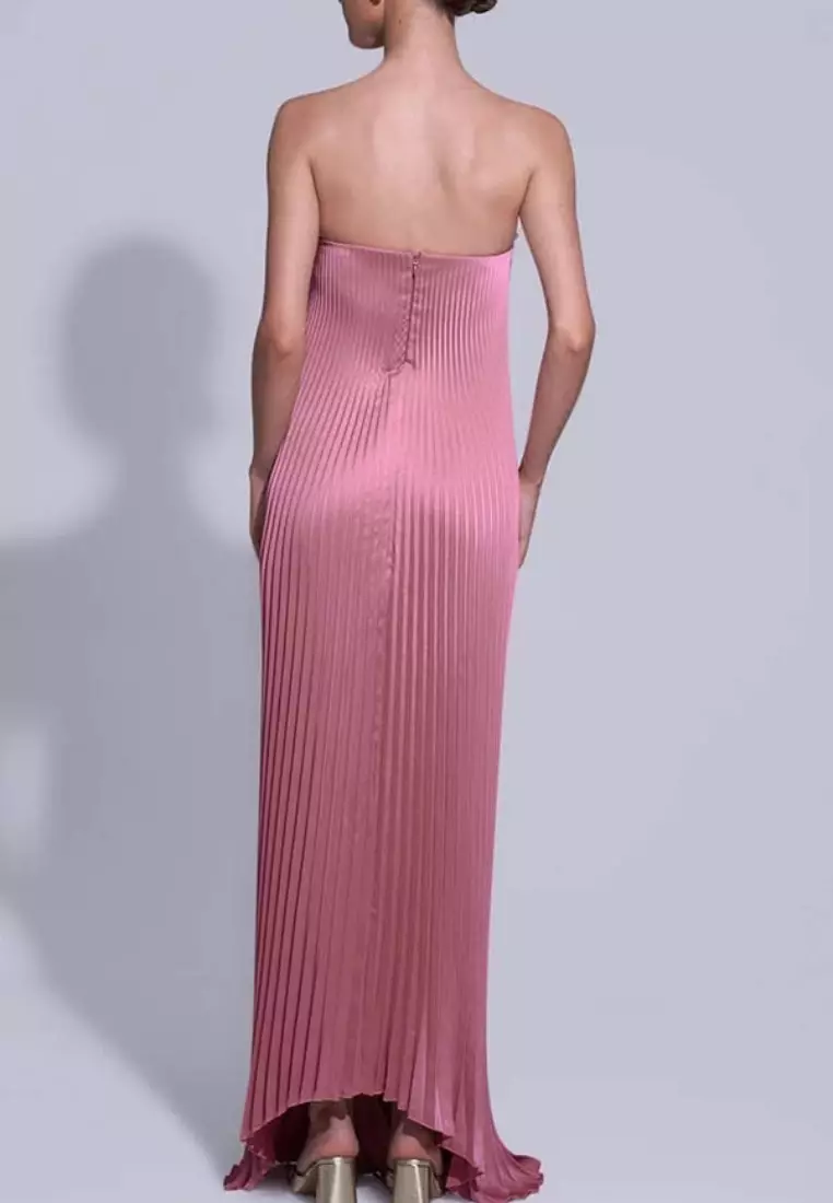Sexy pleated strapless dress CA251103D01RD