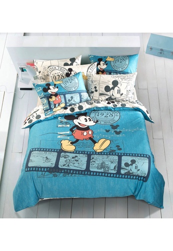 Buy Eurotex Disney S Mickey Mouse Cotton Sateen Fitted Bedsheet Sets Nostalgia A 2021 Online Zalora Singapore
