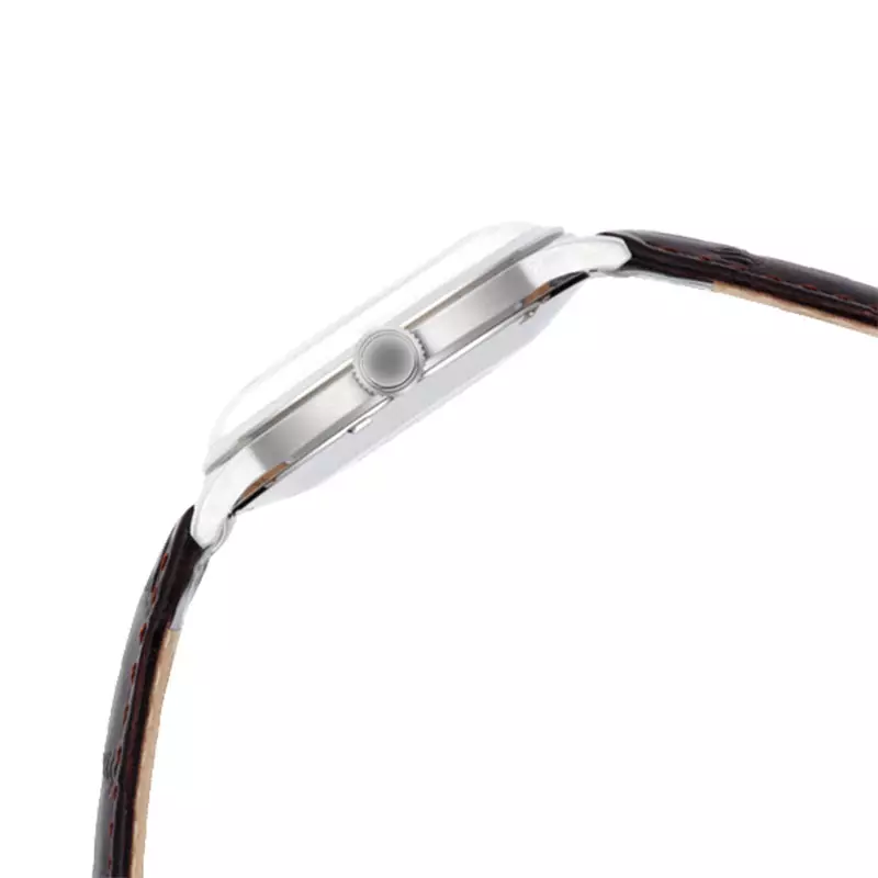 Jam Tangan Pria Orient Bambino TAC00008W Classic Automatic Silver Dial Brown Leather Strap