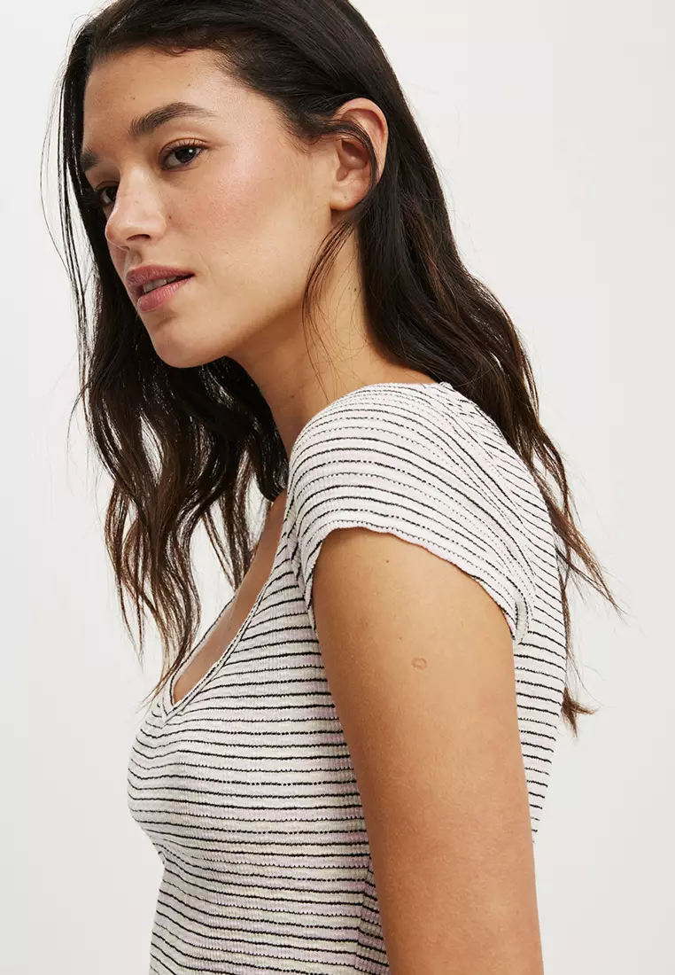 Hailey Textured Short Sleeve Top