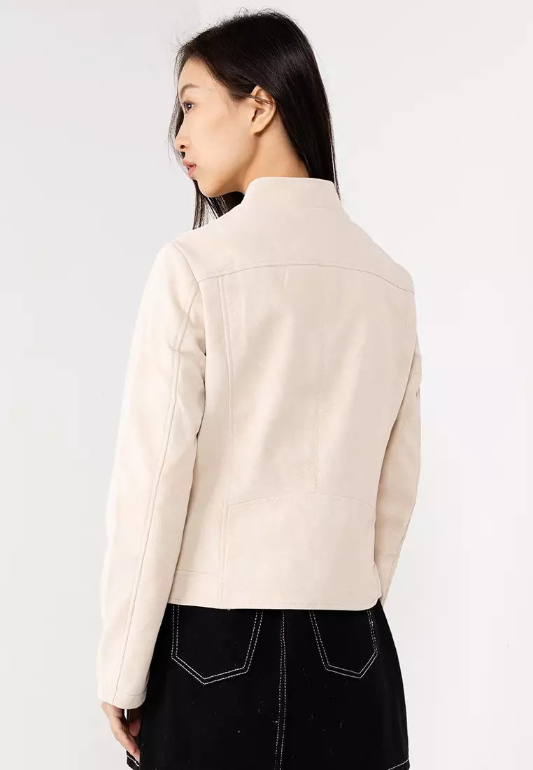 Suede effect Biker Jacket