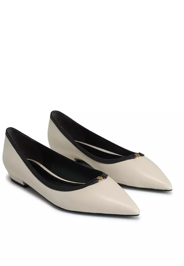Discount on TORY BURCH  shoes - SKU: Double T Buckle Pointed-Toe Flats (nt)