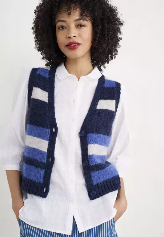 Seasalt Cornwall Blue Painter Vest