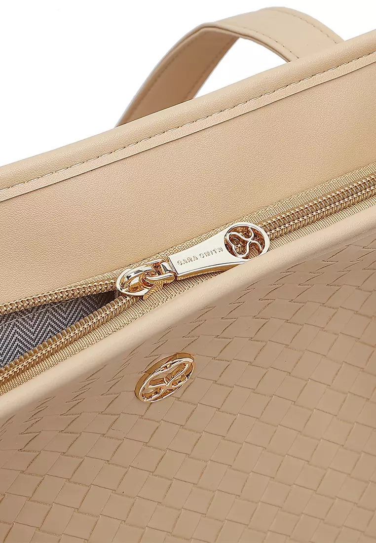 Women's Tote Bag / Shoulder Bag / Top Handle Bag - Apricot