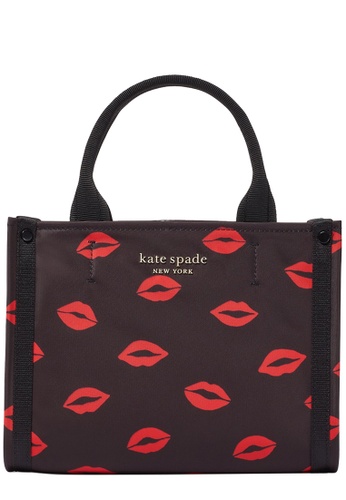 Kate Spade black Kate Spade The Little Better Sam Kisses Mini Tote Bag in Black Multi k5509 2B65AAC14764B4GS_1