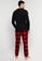 Hollister red Flannel Jogger Set 02A11AA5FAA7AEGS_2