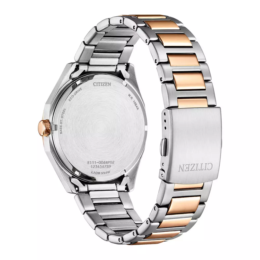 Jam Tangan Pria Citizen Eco-Drive CTZ BM7606-84A Dual Tone Stainless Steel Strap