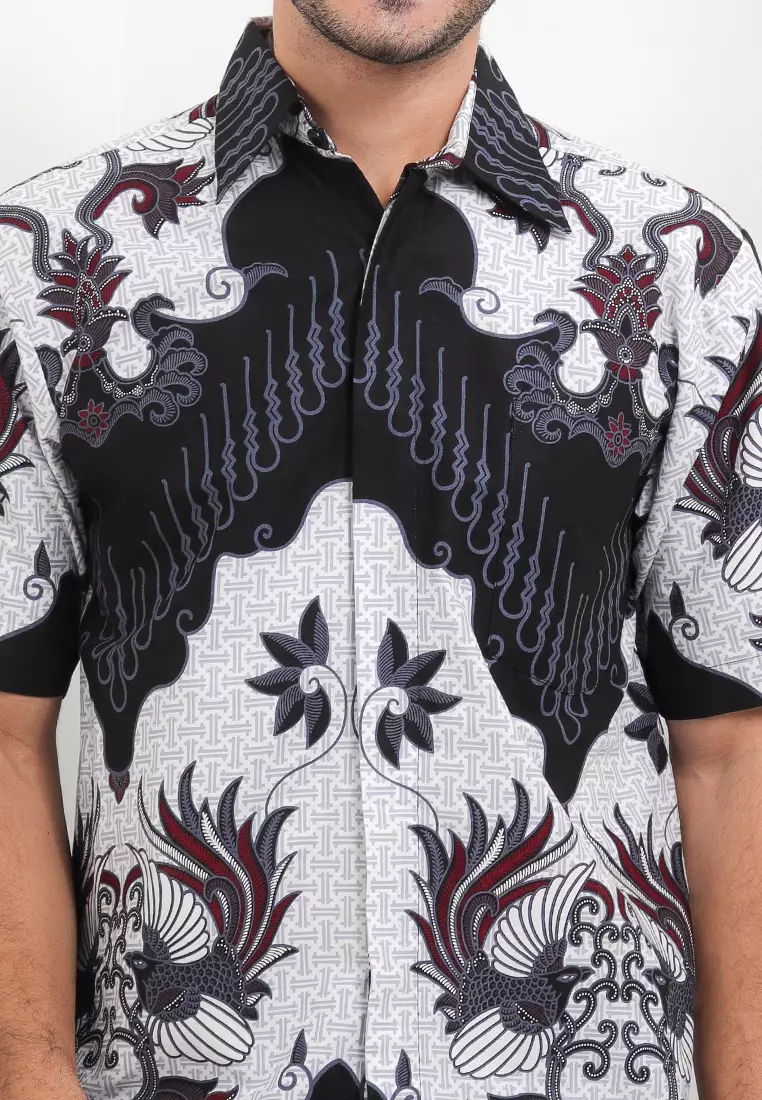 Delvin Shirt Kemeja Batik Pria Pendek