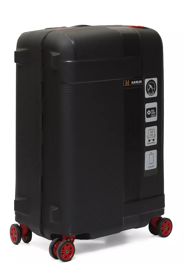 Carlton Tas Koper Unisex Size 20 Inch Suitcase Classic TSA Lock System Material Polycarbonate ORIGINAL - Black