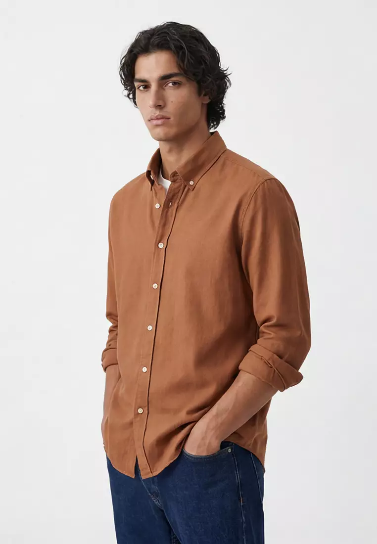 Oxford Shirt Regular Fit Brown