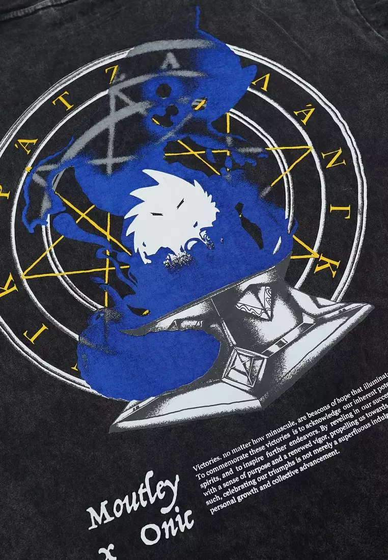 Moutley x Onic - Men's T-Shirt Long Sleeve Oversized Fit Cotton 16s Ghost Mind OL-310325