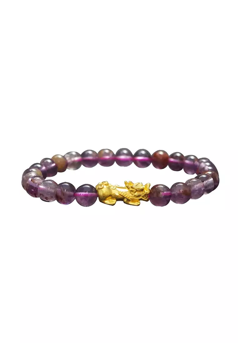 Purple hot sale gold bracelet