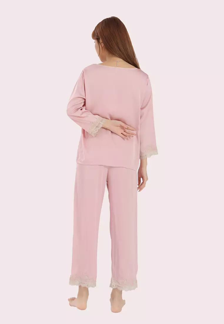 Buy QuestChic Caline Satin Pajama Set 2024 Online | ZALORA