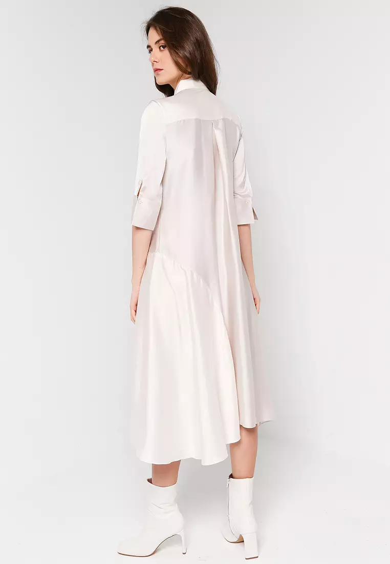 Calvin klein white shirt dress deals