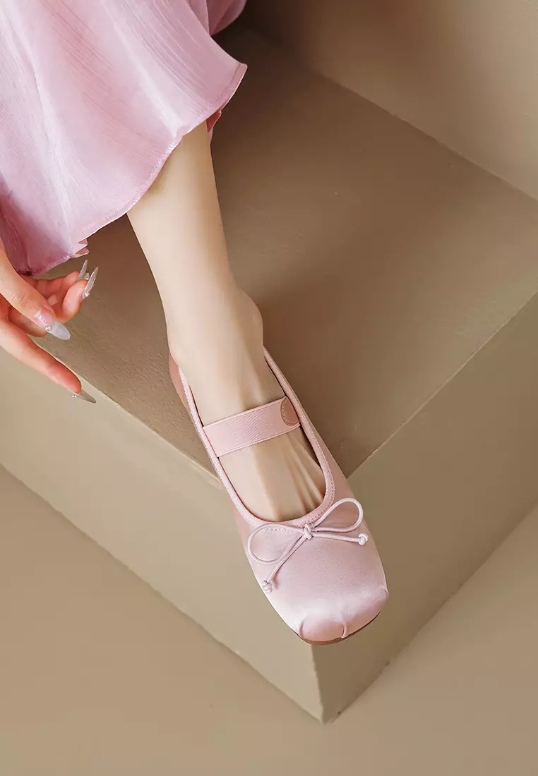 Elastic Strap Bowknot Mary Jane Shoes WW222-1