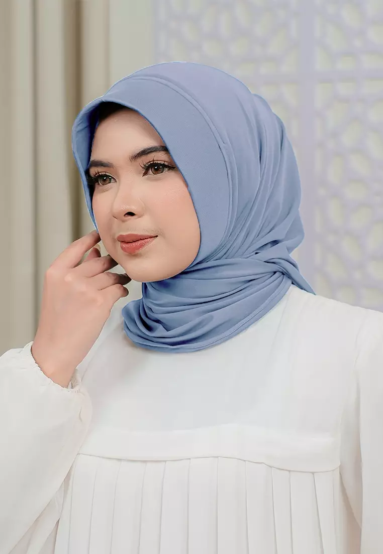 HIJAB INSTAN SOFTPAD AMEENA - SOFT BLUE