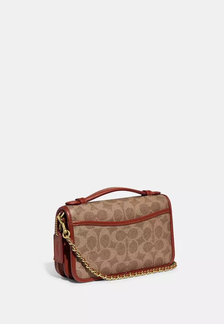 Jual Coach Coach Bea Crossbody In Signature Canvas Tan Rust Original