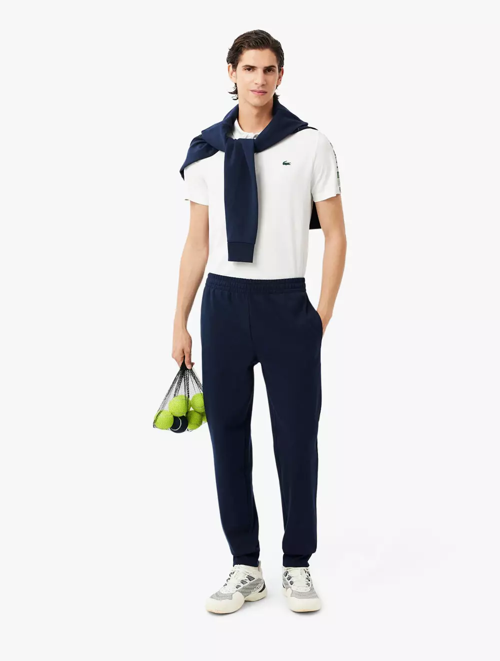 Tennis Logo Stripe Tracksuit Pants - Blue