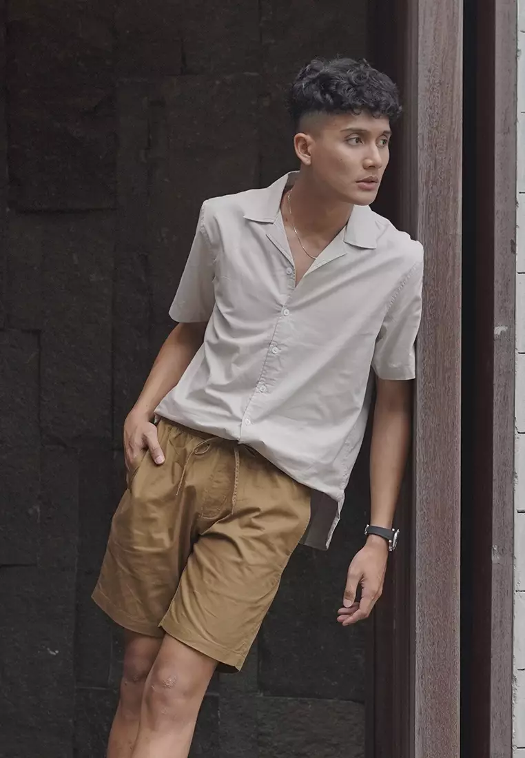 Kemeja pendek pantai OXCON summer shirt Khakis