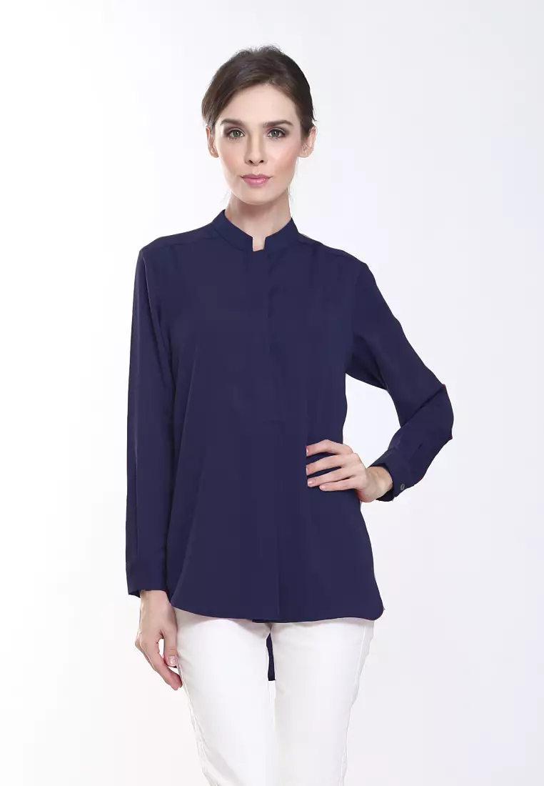 Eva Suit Top in Dark Blue