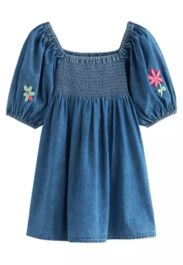Girls denim sales dress next