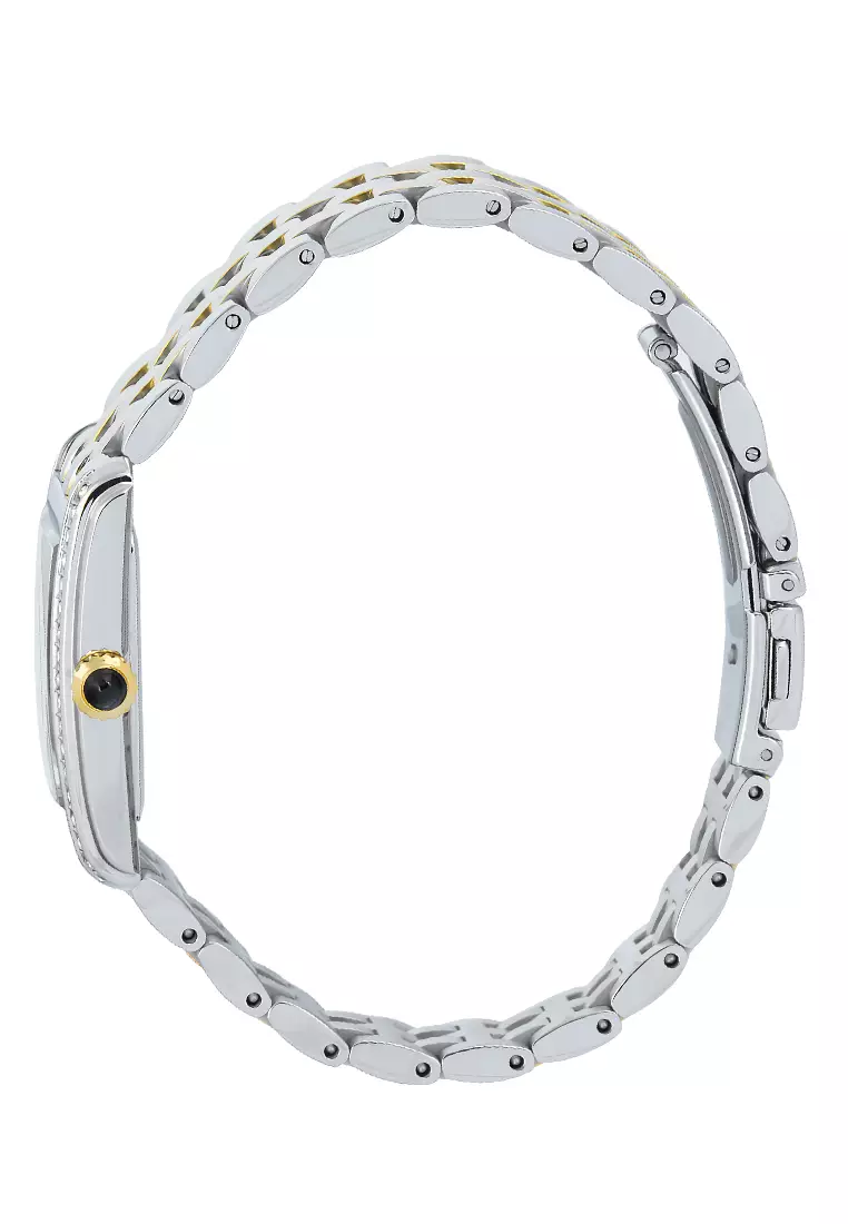 Seiko Ladies SWR093P1 - Jam Tangan Analog Wanita - White Dial - Dual Tone Stainless Steel